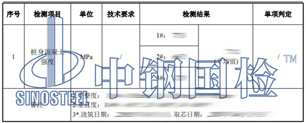 橋梁樁基檢測項(xiàng)目結(jié)果